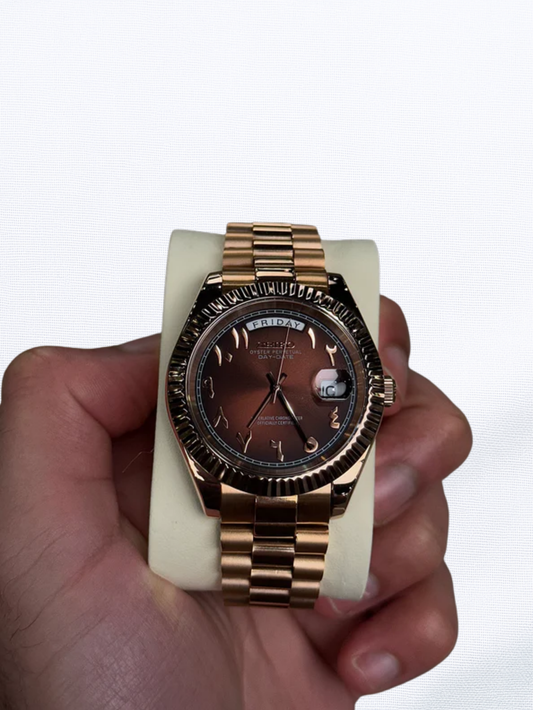 Dayteiko | Rose Copper Arabic Dial